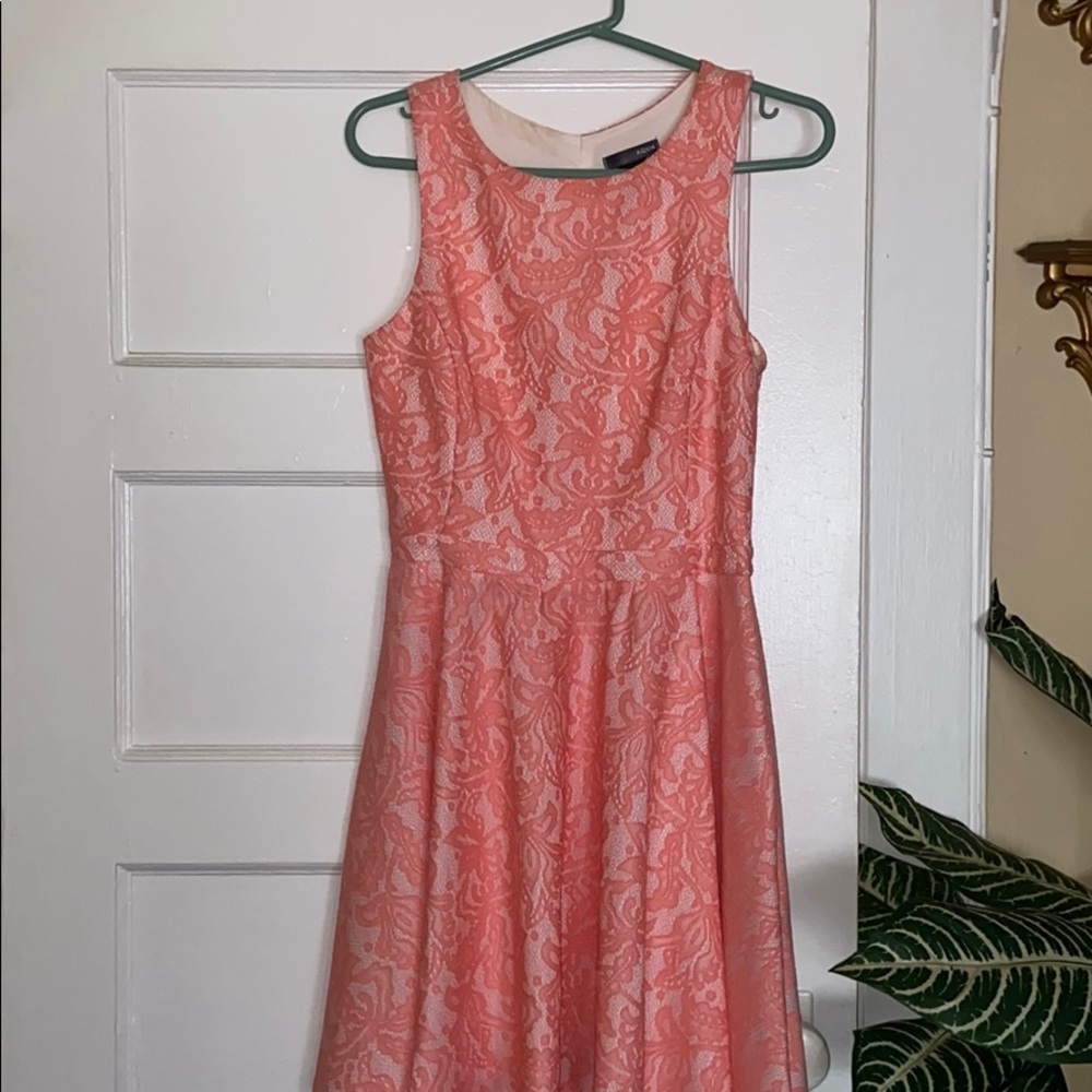 Pink cutout back mini dress